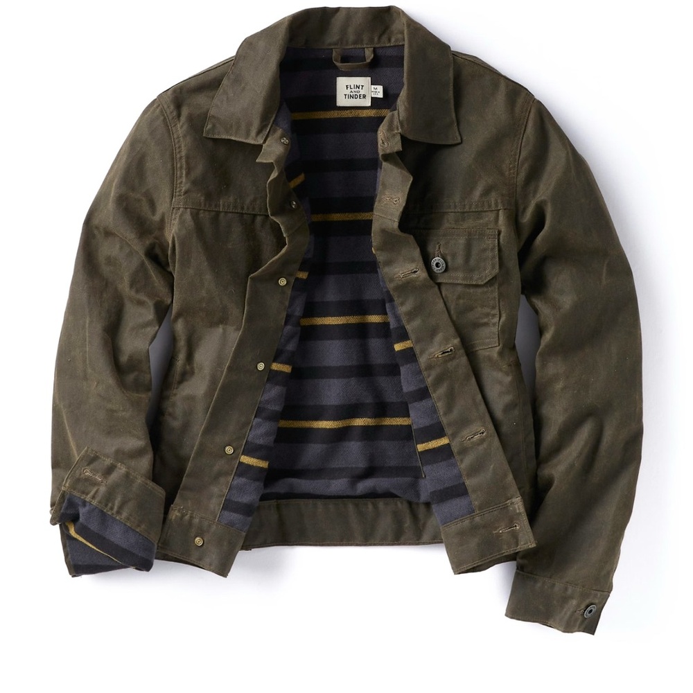 Women's Flannel-Lined Waxed Trucker Jacket